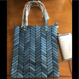 Blue chevron bag w/matching wallet Sold Out